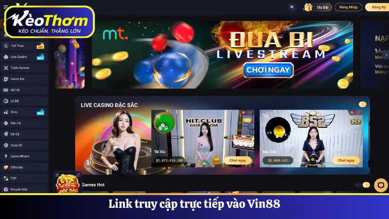 Link truy cập trực tiếp vào Vin88