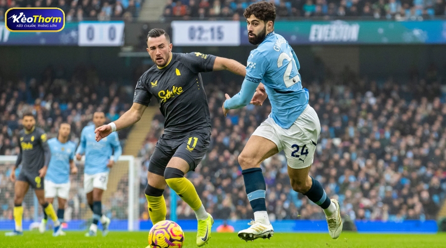 Đồ họa thống kê sự áp đảo tuyệt đối của Manchester City trước Everton trong thập kỷ qua tại Ngoại hạng Anh.