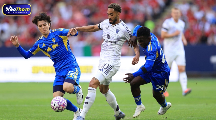Đồ họa thống kê lịch sử đối đầu giữa Leeds United vs Man Utd với sự vượt trội về số trận thắng của Quỷ đỏ.