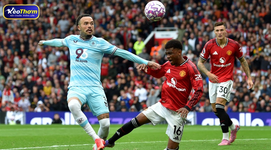Biểu đồ so sánh hiệu suất ghi bàn thực tế so với chỉ số xG của Man Utd trong trận hòa 2-2 tại Turf Moor.